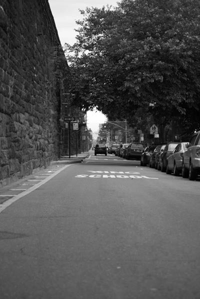 An early black and white street photo by Olivier Duong