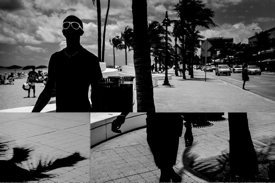 Grid of corrupted image files recovered from a failed hard drive, with blocks of grey and broken pictures